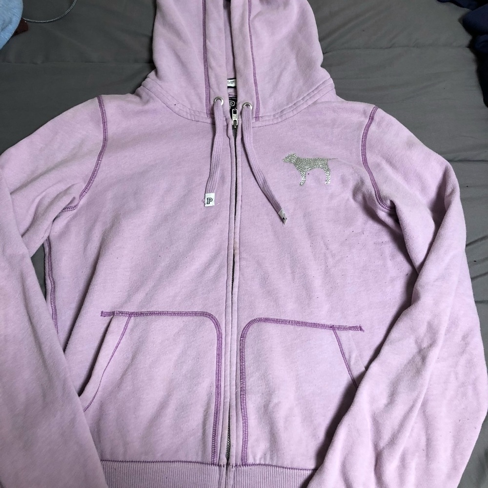 Lavender PINK zip up hoodie